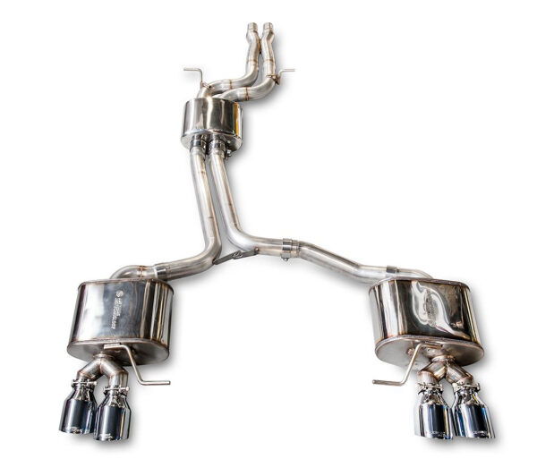 AWE Tuning Audi 8R SQ5 Touring Edition Exhaust - Quad Outlet Chrome Silver Tips