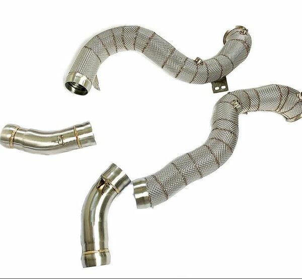 Untd. Performance 200 Cell Downpipe W/ Shield - Mercedes-Benz - GLC63 AMG M177