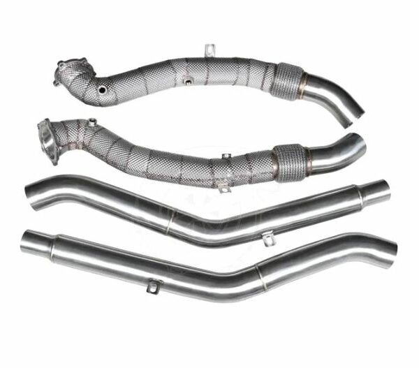 Untd. Performance 3" Catless Downpipe + Mid-Pipe W/ Shield - Audi S6/RS6 - S7/RS7 C7 4.0T