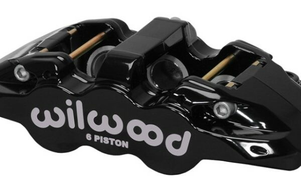 Wilwood Caliper-Aero6-R/H - Black 1.62/1.12/1.12in Pistons 1.25in Disc
