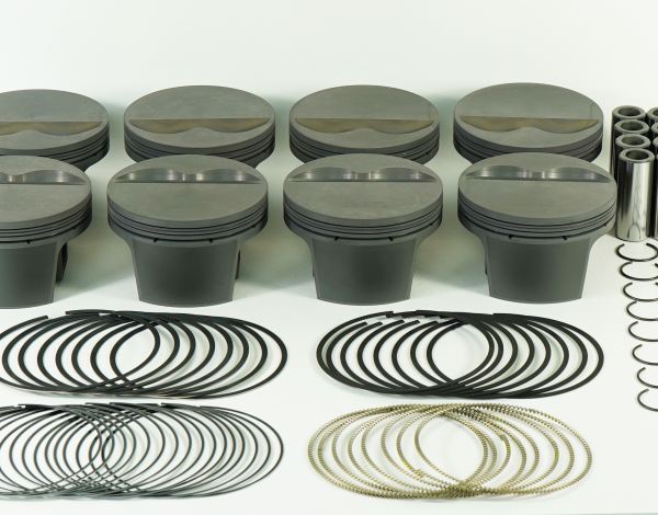 Mahle MS Piston Set SBC 350ci 4.000in Bore 3.480/3.5stk 6.0in Rod .927 Pin -5cc 10.4 CR Set of 8