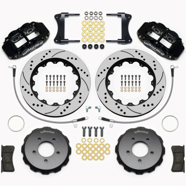 Wilwood Narrow Superlite 6R Front Hat Kit 14.00in Drilled 2005-Up Mazda Miata w/ Lines
