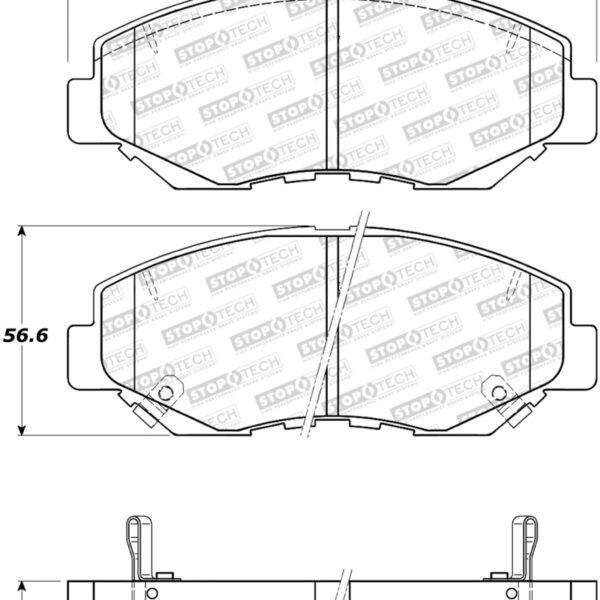 StopTech Sport Brake Pads w/Shims and Hardware - Front