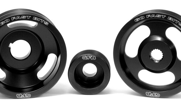 GFB 04-10 WRX/STI 3 Piece Under-Drive Pulley Kit w/ Belts (Crank Alternator & Power Steering)