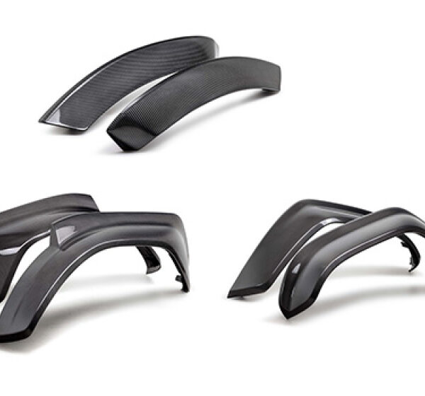 Ford Racing 22-24 Bronco Raptor Carbon Fiber Fender Flare Set - Gloss Finish