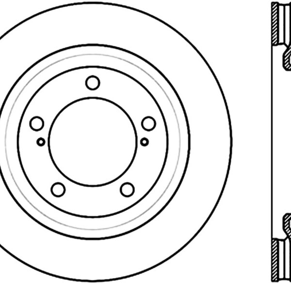 StopTech Sport Slot 08-12 Toyota Sequoia / 07-12 Tundra Slotted Right Front CRYO Rotor
