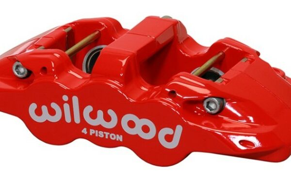 Wilwood Caliper-Aero4-R/H - Red 1.62/1.38in Pistons 1.25in Disc