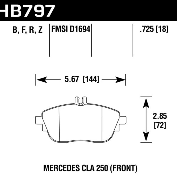 Hawk 17+ Infiniti QX30 Performance Ceramic Street Front Brake Pads