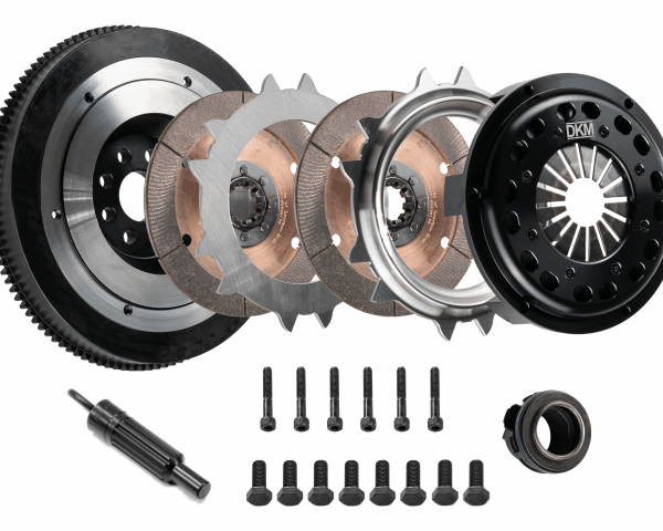 DKM Clutch 01-06 Mini Cooper/S R53 184mm Ceramic Twin Disc MR Clutch w/Flywheel (750 ft/lbs Torque)