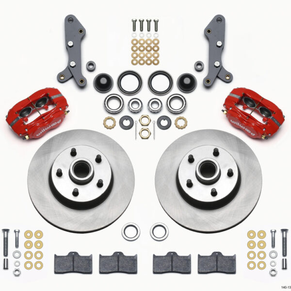 Wilwood Forged Dynalite-M Front Kit 11.30in 1 PC Rotor&Hub Red 60-68 Ford / Mercury Full Size