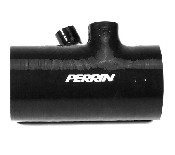 Perrin 2022+ Subaru WRX Black 3in Turbo Inlet Hose w/ Nozzle (Short)