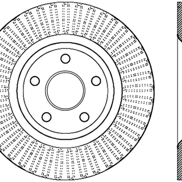 StopTech Drilled Sport Brake Rotor 11-17 Jeep Grand Cherokee (Excluding SRT8)