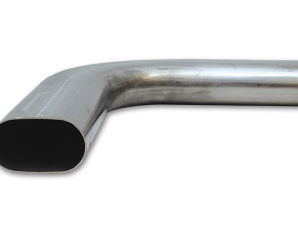 Vibrant 3.5in Oval (Nominal Size) T304 SS 90 deg Mandrel Bend 6in x 6in leg lengths
