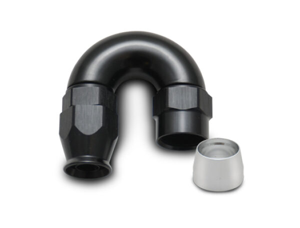 Vibrant 180 Degree High Flow Hose End Fitting for PTFE Lined Hose -12AN