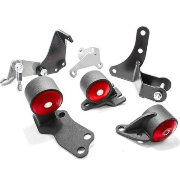 Innovative 88-91 Civic D-Series Black Steel Mounts 95A Bushings (Pre 92 Engine Hydro)