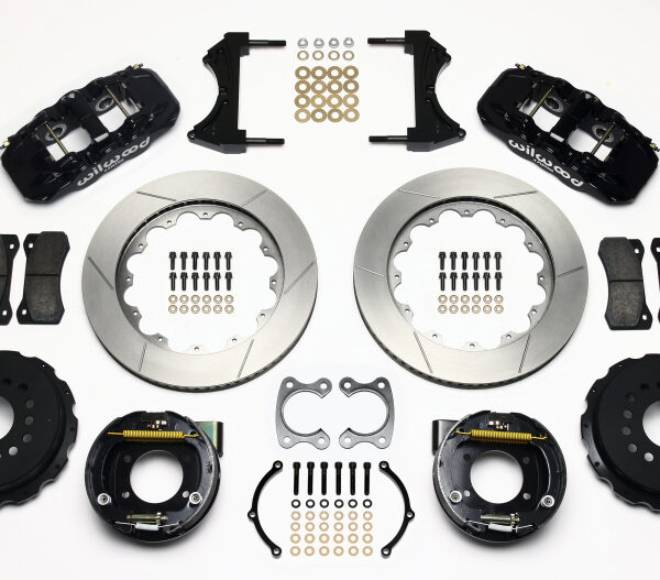 Wilwood AERO4 Rear P-Brake Kit 14.00in Small Ford 2.66in Offset