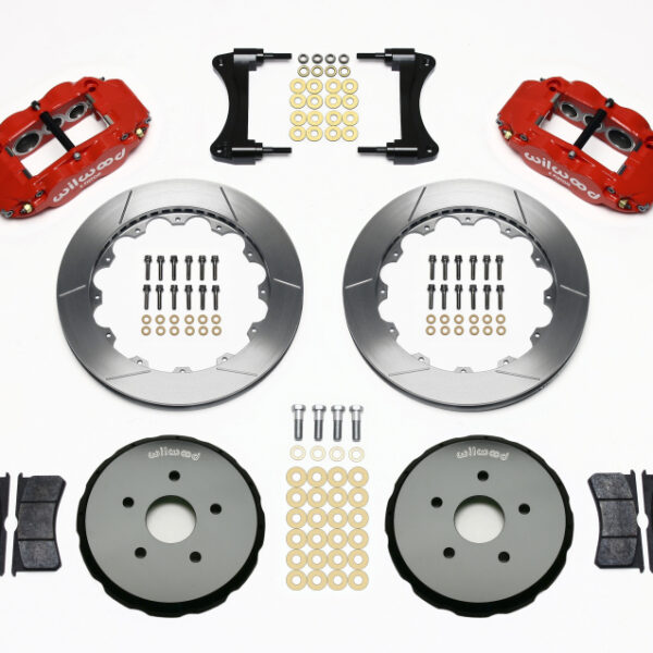 Wilwood Narrow Superlite 6R Front Hat Kit 12.88in Red 2008 Toyota Matrix