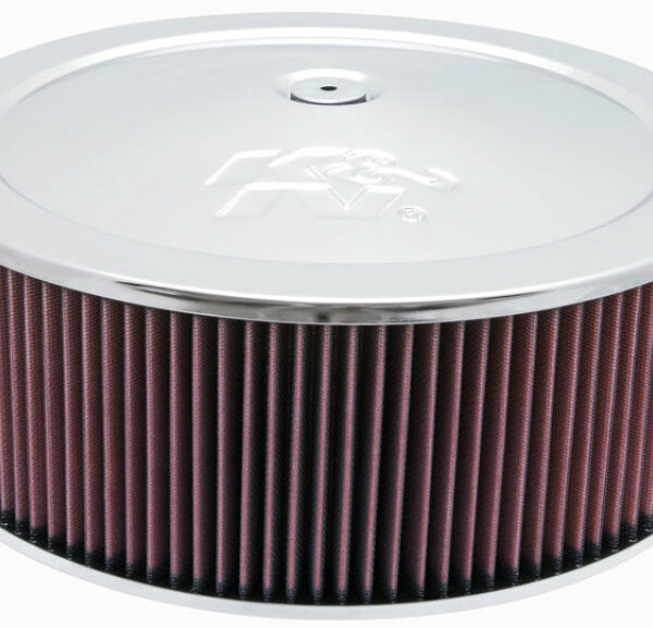 K&N Round Air Filter Assembly 5.25in ID / 5in Height / 5.125in Neck Flange / 1 1/4in Drop Base