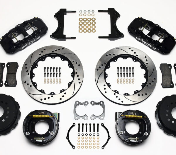 Wilwood AERO4 Rear P-Brake Kit 14.00in Drilled Small Ford 2.66in Offset