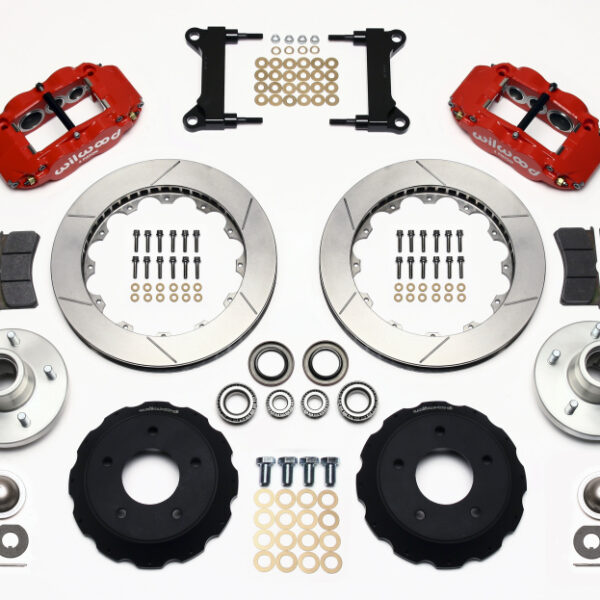 Wilwood Narrow Superlite 6R Front Hub Kit 13.06in Red Chevy C-10 60-87 CPP Drop Spindle