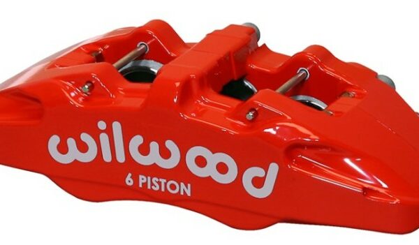 Wilwood Caliper-Forged Dynapro 6 5.25in Mount-Red-L/H 1.38/1.00/1.00in Pistons .81in Disc