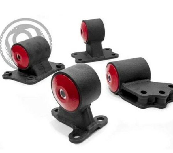 Innovative 91-99 Mitsubishi 3000GT / GTO 6G72 Black Steel Mounts 95A Bushings