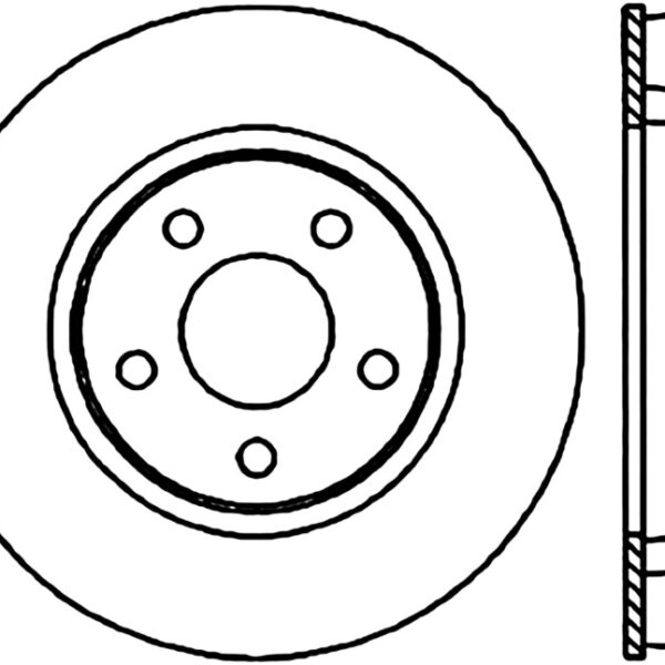 StopTech 98-02 Chevrolet Camaro / Pontiac Firebird/Trans Am Slotted & Drilled Front Left Rotor