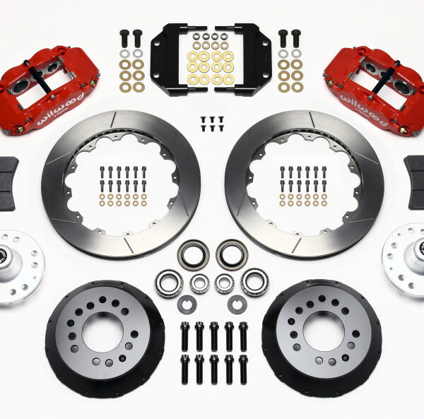 Wilwood Narrow Superlite 6R Front Hub Kit 12.88in Red Magnum Force Drop Spndle