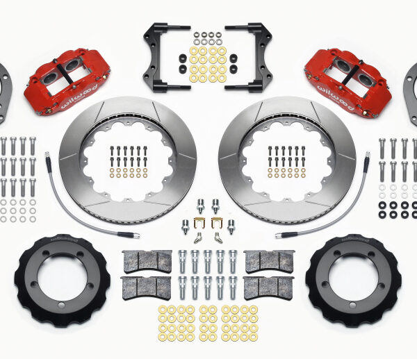 Wilwood Narrow Superlite 4R Front Hat Kit 14.00in Red 76-77 Ford Bronco Dana 44 w/Lines