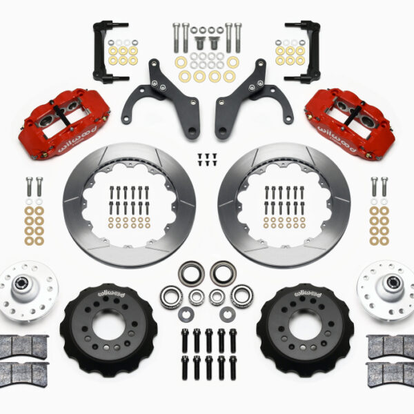 Wilwood Narrow Superlite 6R Front Hub Kit 12.88in Red 59-64 Chevy Impala / 63-64 Corvette