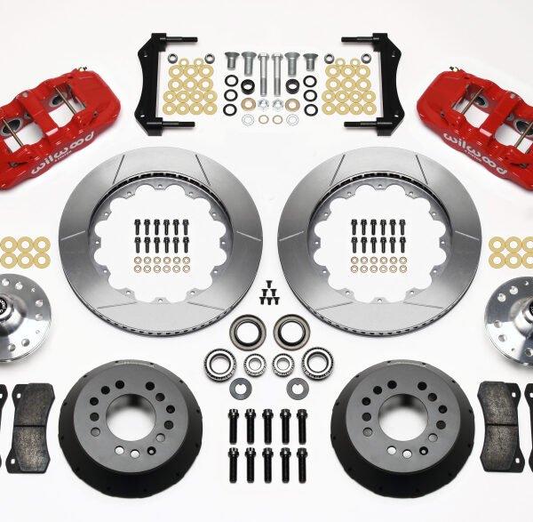 Wilwood AERO6 Front Hub Kit 14.00 Red 67-69 Camaro 64-72 Nova Chevelle