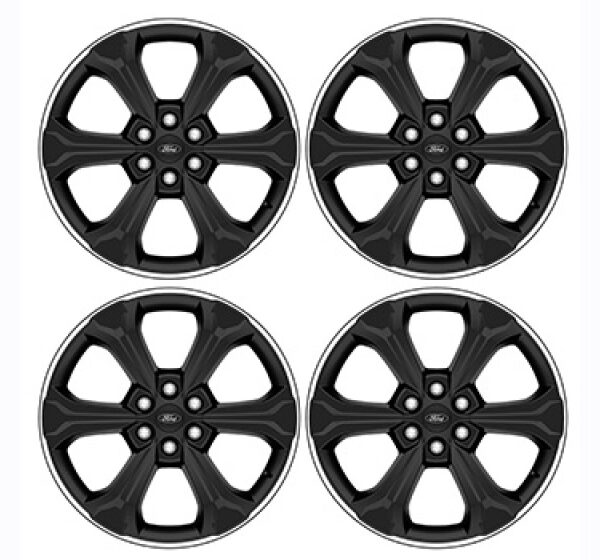 Ford Racing 2024 F-150 22in Wheel Kit - Black w/Machined Face