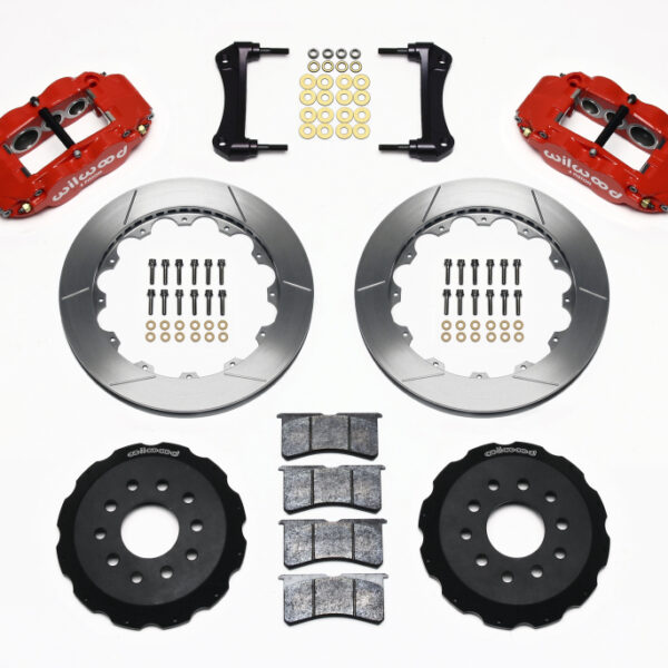 Wilwood Narrow Superlite 6R Front Hat Kit 12.88in Red 88-93 Corvette C4