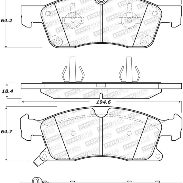 StopTech Performance 11-12 Dodge Durango Front Brake Pads