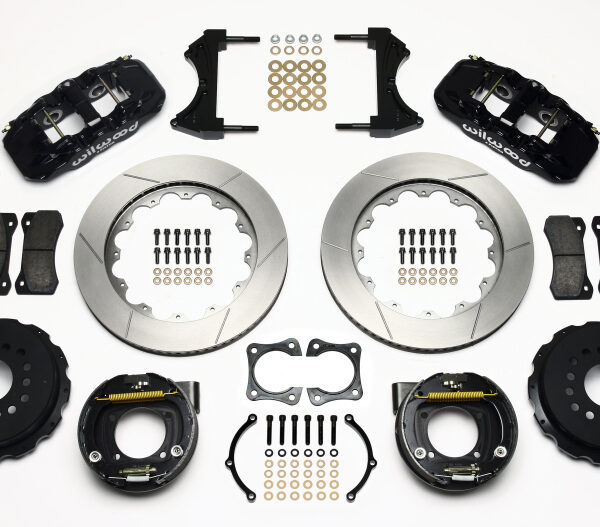 Wilwood AERO4 Rear P-Brake Kit 14.00in 58-64 Olds/Pontiac Ends 2.81in Offset