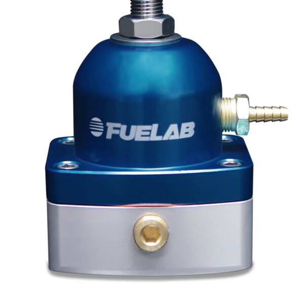Fuelab 525 Carb Adjustable FPR In-Line 4-12 PSI (1) -6AN In (1) -6AN Return - Blue