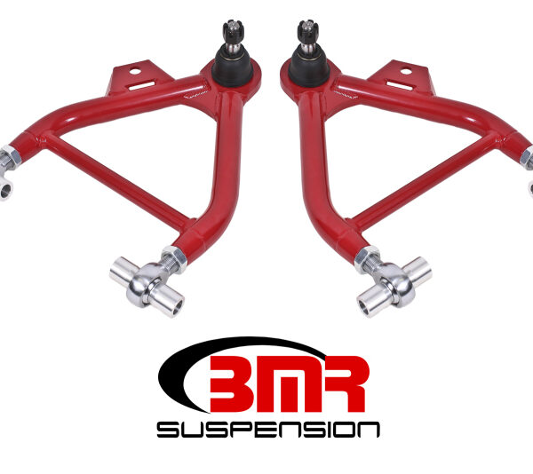 BMR 79-93 Fox Mustang Lower A-Arms (Coilover Only) w/ Adj. Rod End and STD. Ball Joint - Red
