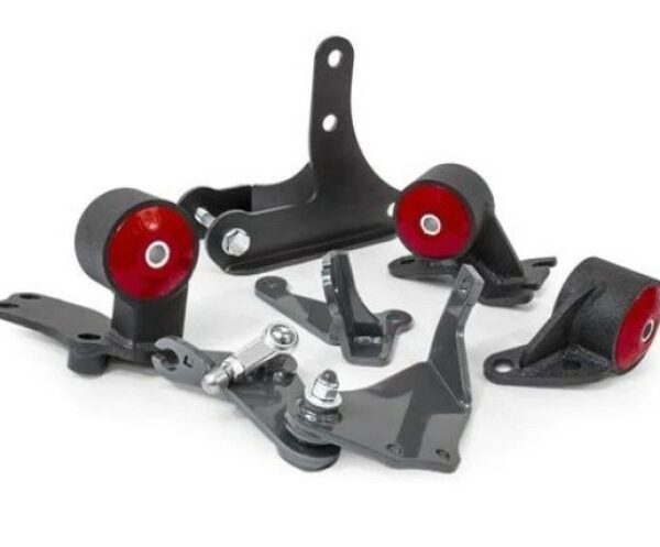 Innovative 88-91 Civic D-Series Black Steel Mounts 95A Bushings (92+ Engine Hydro Conversion)