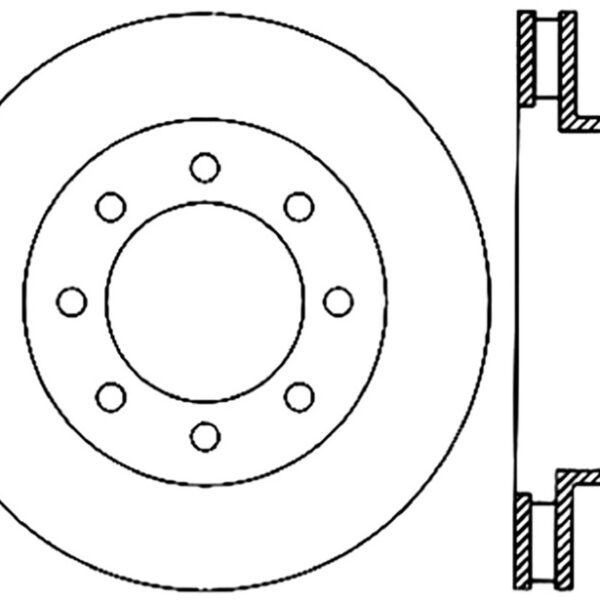 StopTech Power Slot 06-08 Dodge Ram 1500 / 03-08 Ram 2500/3500 All Front Right Slotted CRYO Rotor
