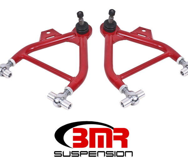 BMR 79-93 Fox Mustang Lower A-Arms (Coilover Only) w/ Adj. Rod End and Tall Ball Joint - Red