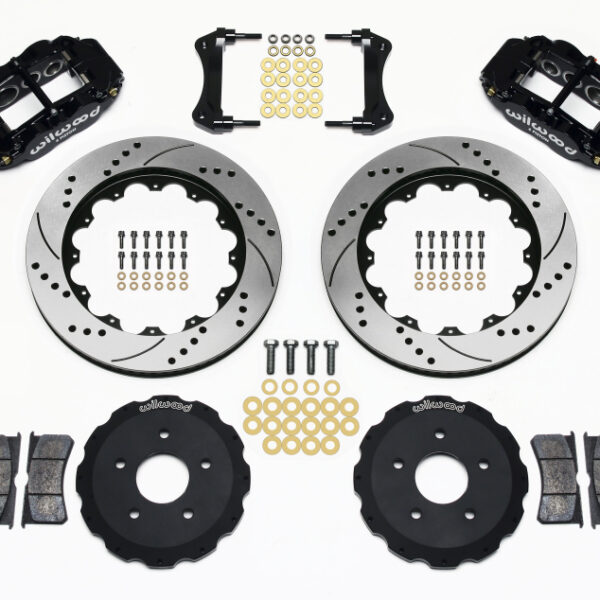 Wilwood Narrow Superlite 6R Front Hat Kit 14.00in Drilled Backdraft Cobra (BMW E36 Based)