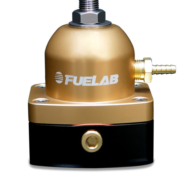 Fuelab 535 EFI Adjustable Mini FPR 90-125 PSI (2) -6AN In (1) -6AN Return - Gold