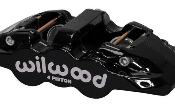 Wilwood Caliper-Aero4-R/H - Black 1.62/1.38in Pistons 1.25in Disc
