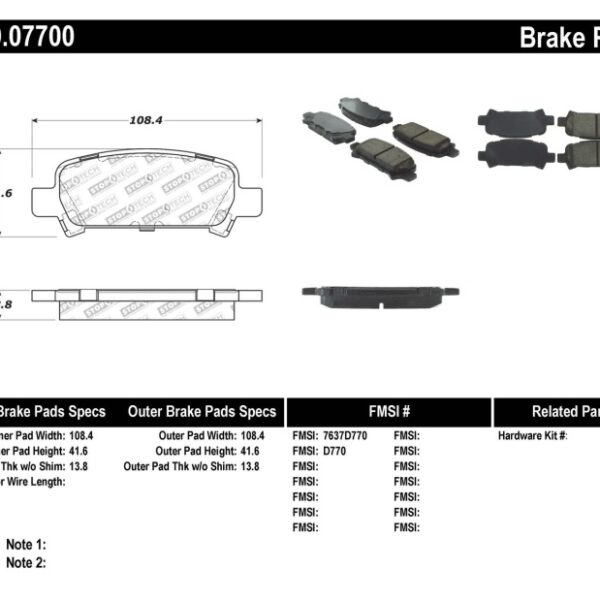 StopTech Performance 02-03 WRX Rear Brake Pads