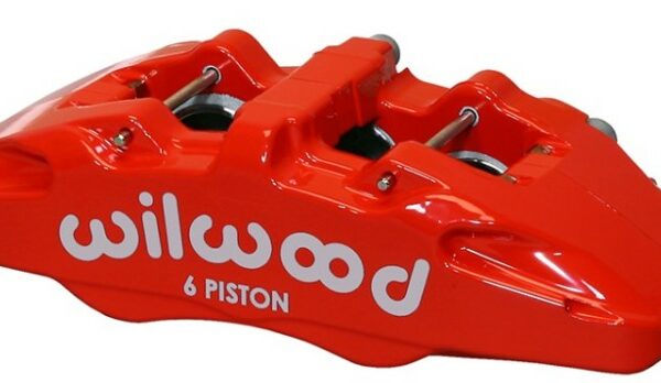 Wilwood Caliper-Forged Dynapro 6 5.25in Mount-Red-L/H 1.62/1.38in/1.38in Pistons .81in Disc