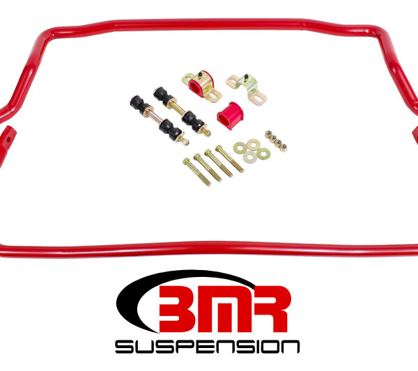 BMR 78-87 G-Body Front & Rear Sway Bar Kit w/ Bushings - Red