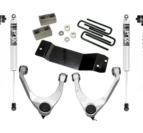 Superlift 14-19 Chevy Silv 4WD 3.5in Lift Kit w/ Alum Cntrl Arms Fox Front Coilover & 2.0 Rear