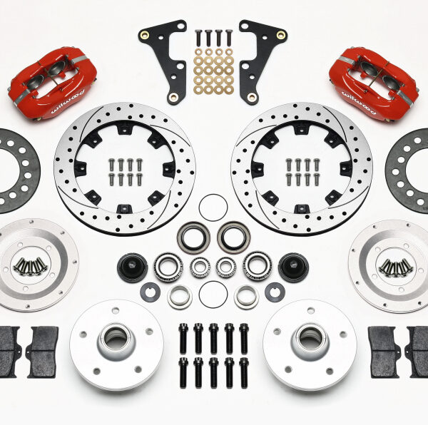 Wilwood Forged Dynalite Front Kit 11.75in Drilled Red 40-52 Oldsmobile