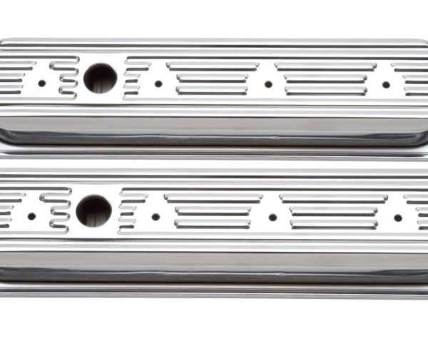 Edelbrock Valve Cover Signature Series Chevrolet 1987-1995 262-400 CI V8 Low Chrome