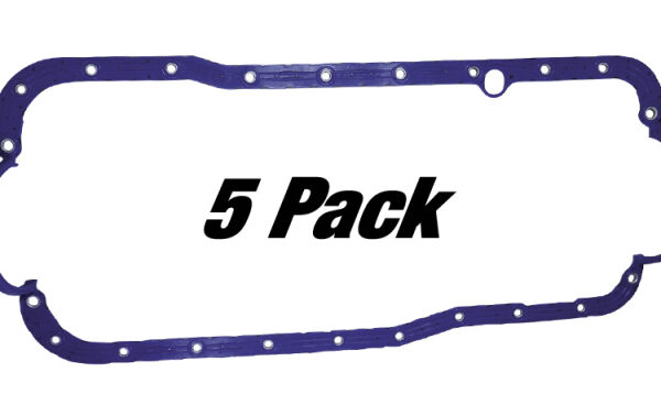 Moroso Ford 351W Late Model Oil Pan Gasket - One Piece - Reinforced Steel (5 Pack)